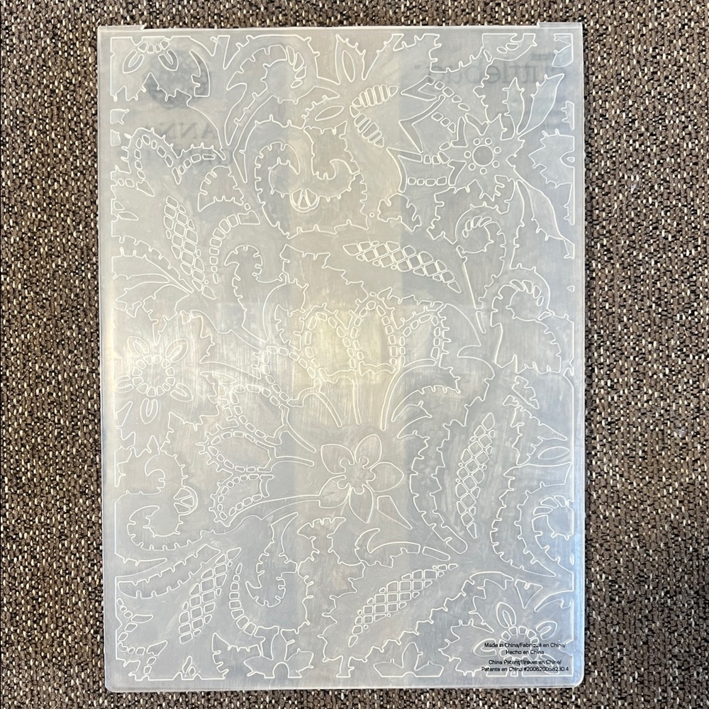 Anna Griffin Embossing Folders Lot Of 4 Lace Designs. - Picture 13 of 14